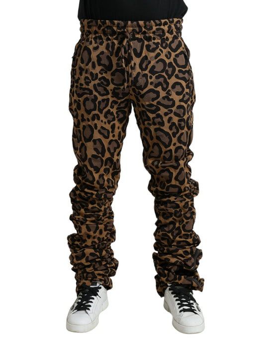 Leopard print pants on a mannequin