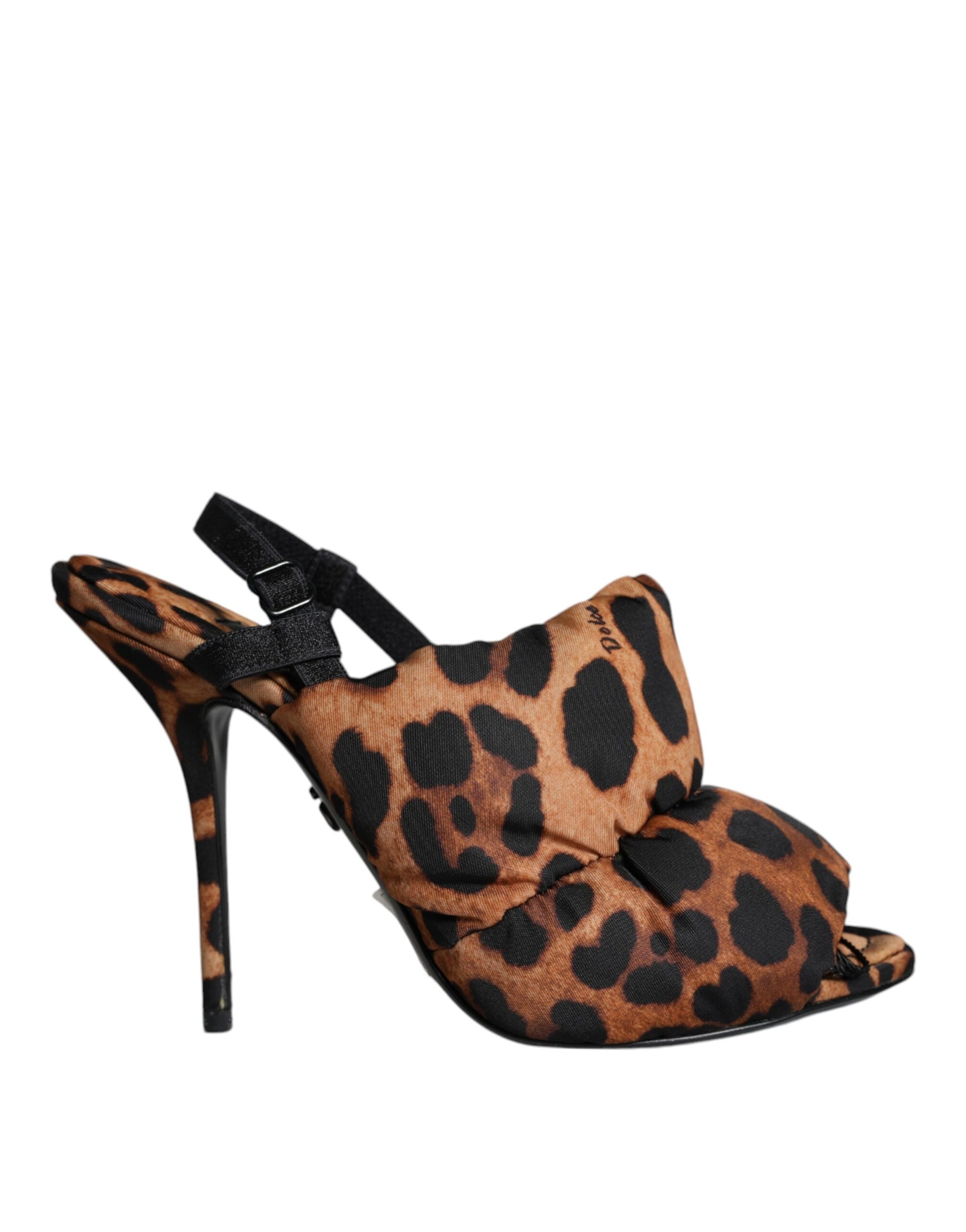 Leopard print high heel shoe