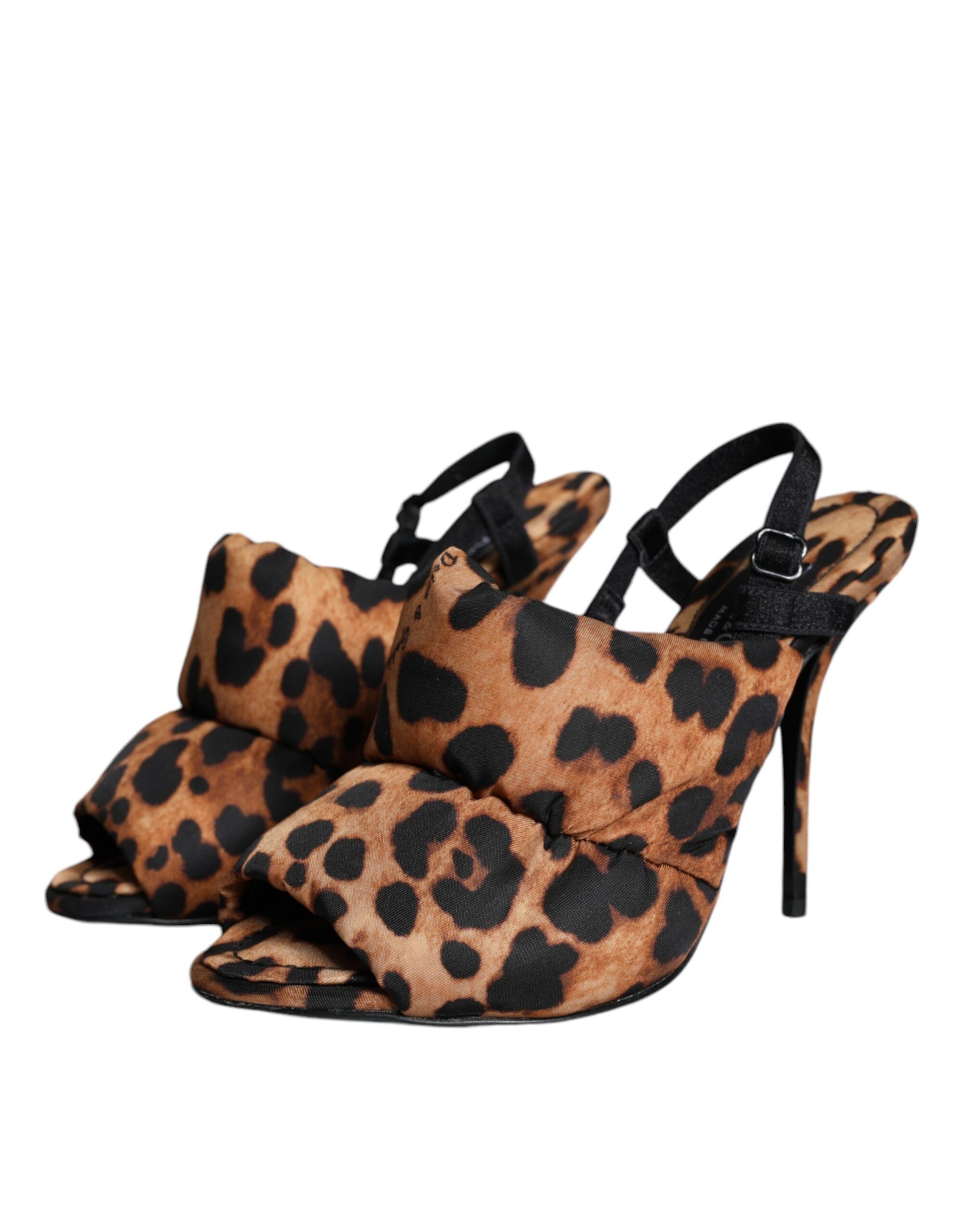 Leopard print high heel shoes
