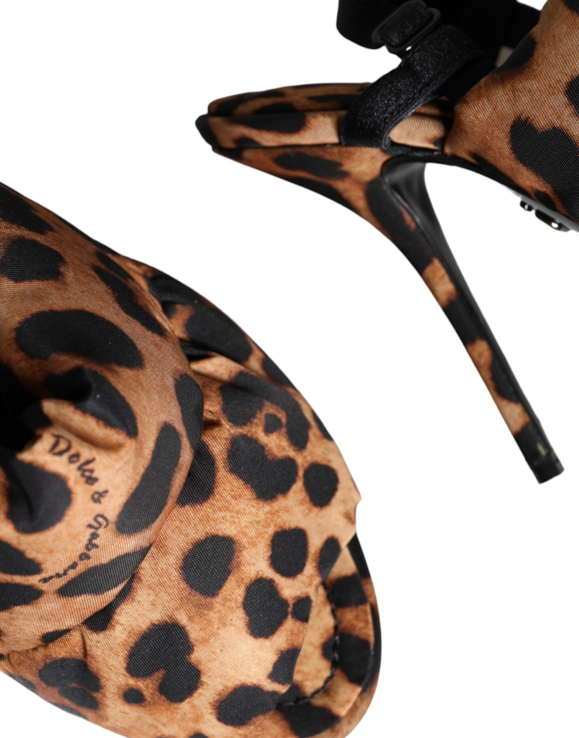 Leopard print high heel shoe