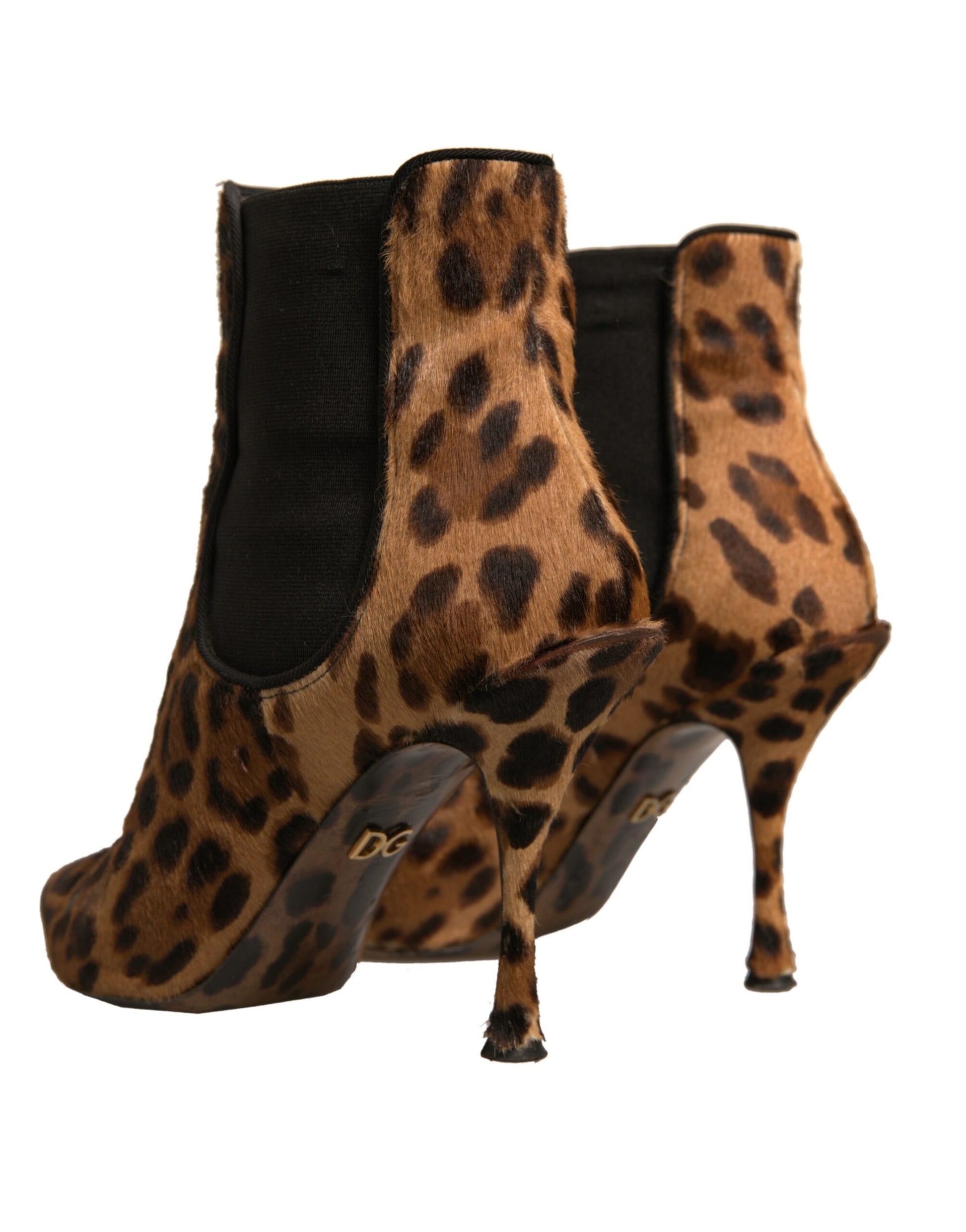 Leopard print high heel shoes