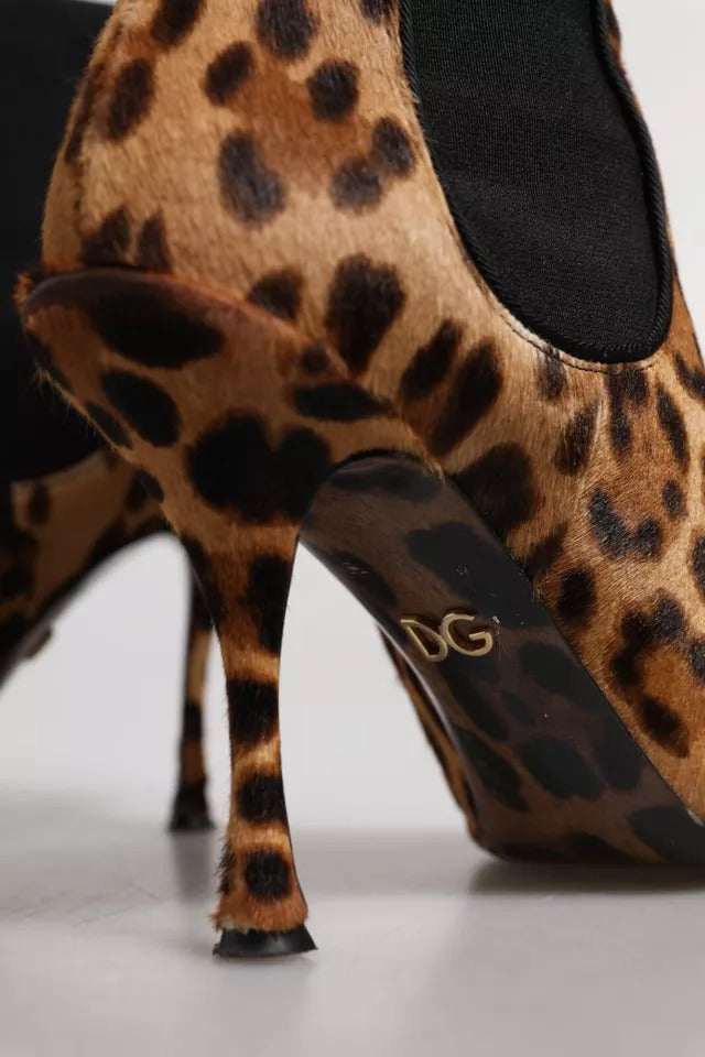 Leopard print high heel shoe