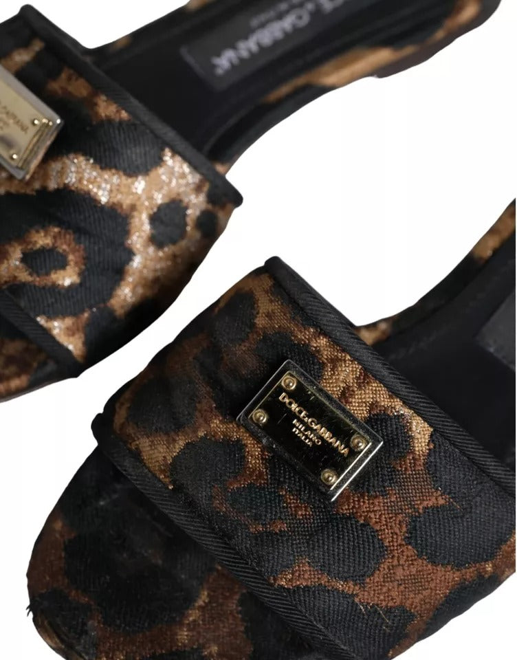 Leopard print shoe with a gold buckle