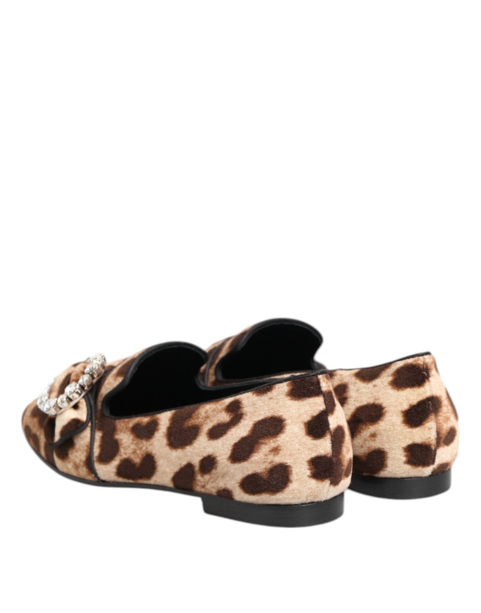 Pair of women's shoes with animal print design