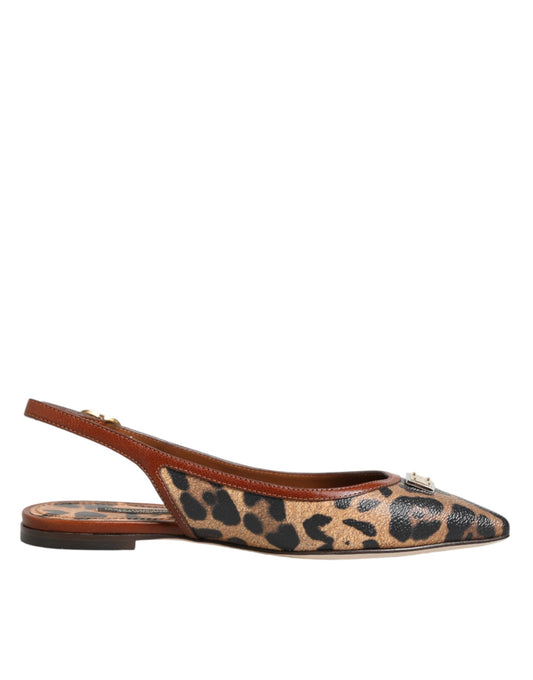 Leopard print women's flat shoe