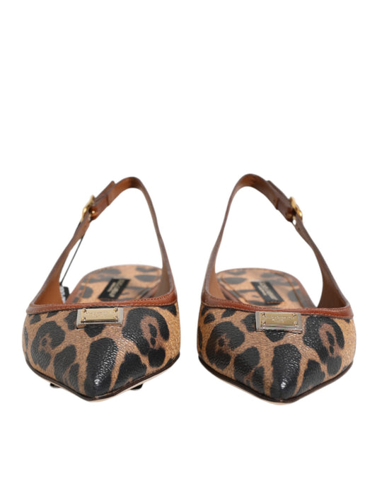 Pair of women's shoes with a leopard print design