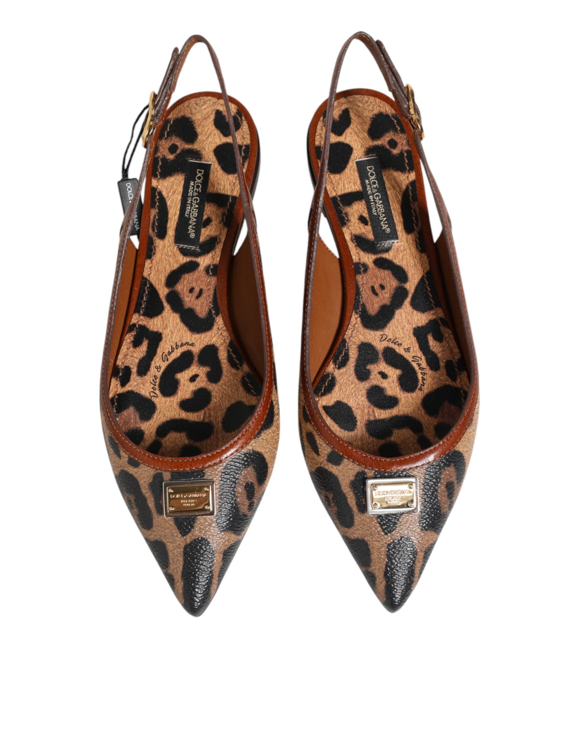 Pair of women's shoes with animal print design