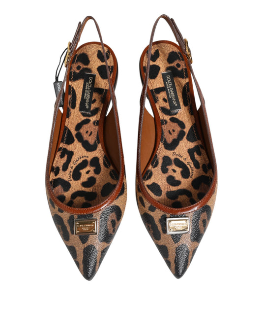 Pair of women's shoes with animal print design
