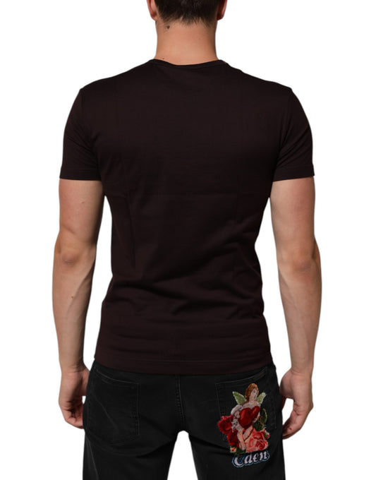 Black short sleeve t-shirt with a floral design on back
