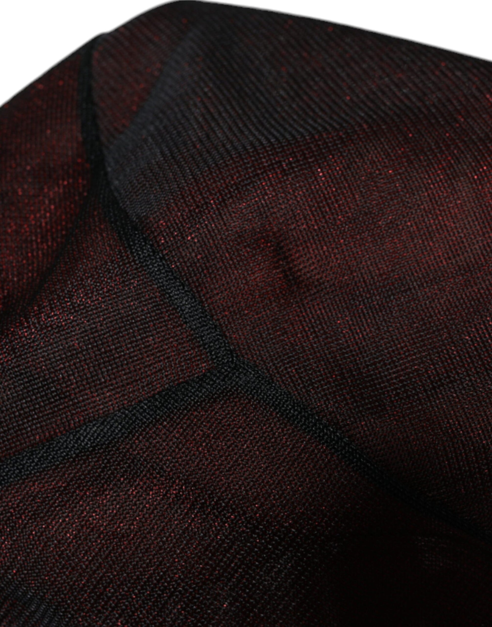 Black mesh fabric with red glitter