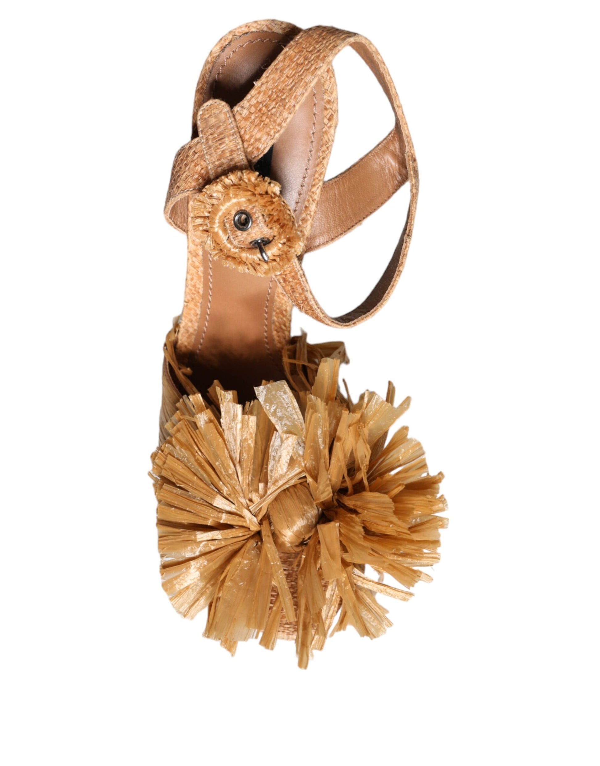 Gold sandal with embellishments on top