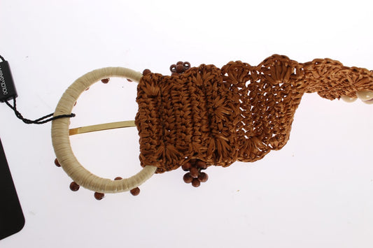 Handmade woven bracelet with beads