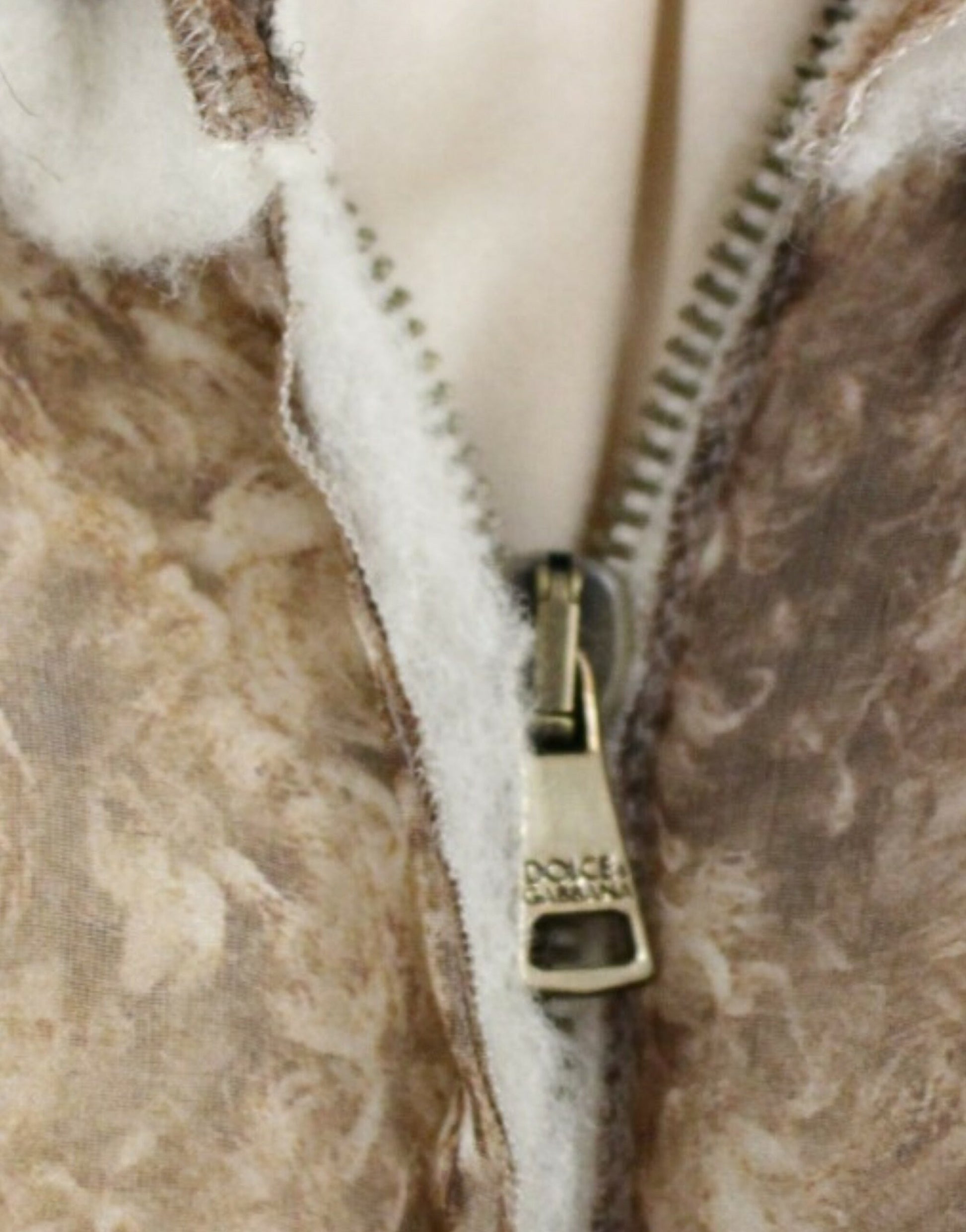 Zipper on a jacket