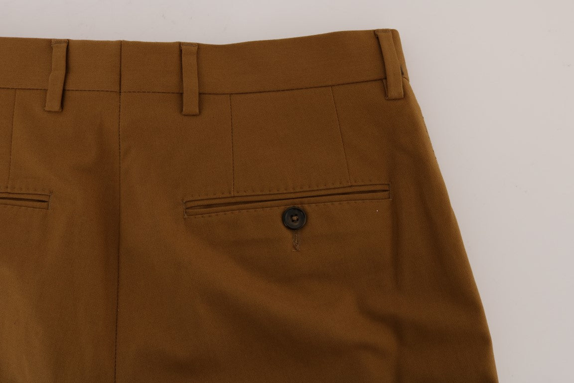 Brown men's trousers with two pockets