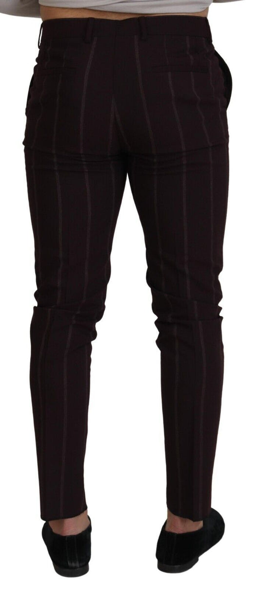 Pair of high waisted trousers with a checkered pattern