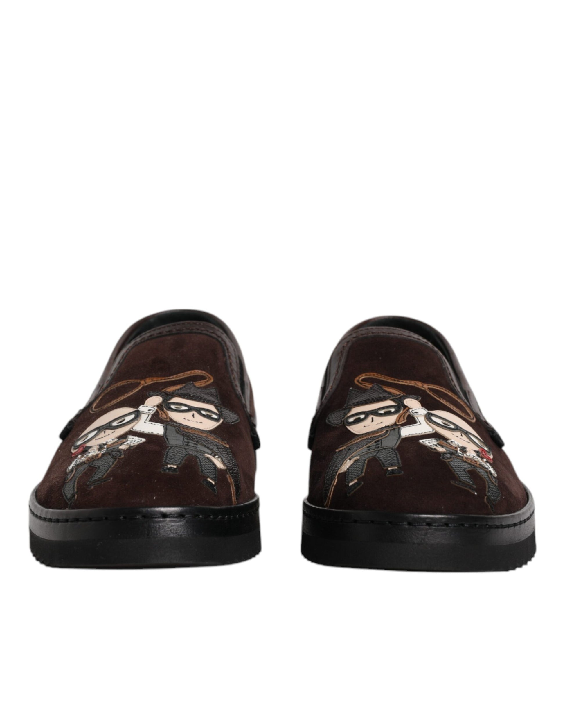 Pair of shoes with cartoon character design on them