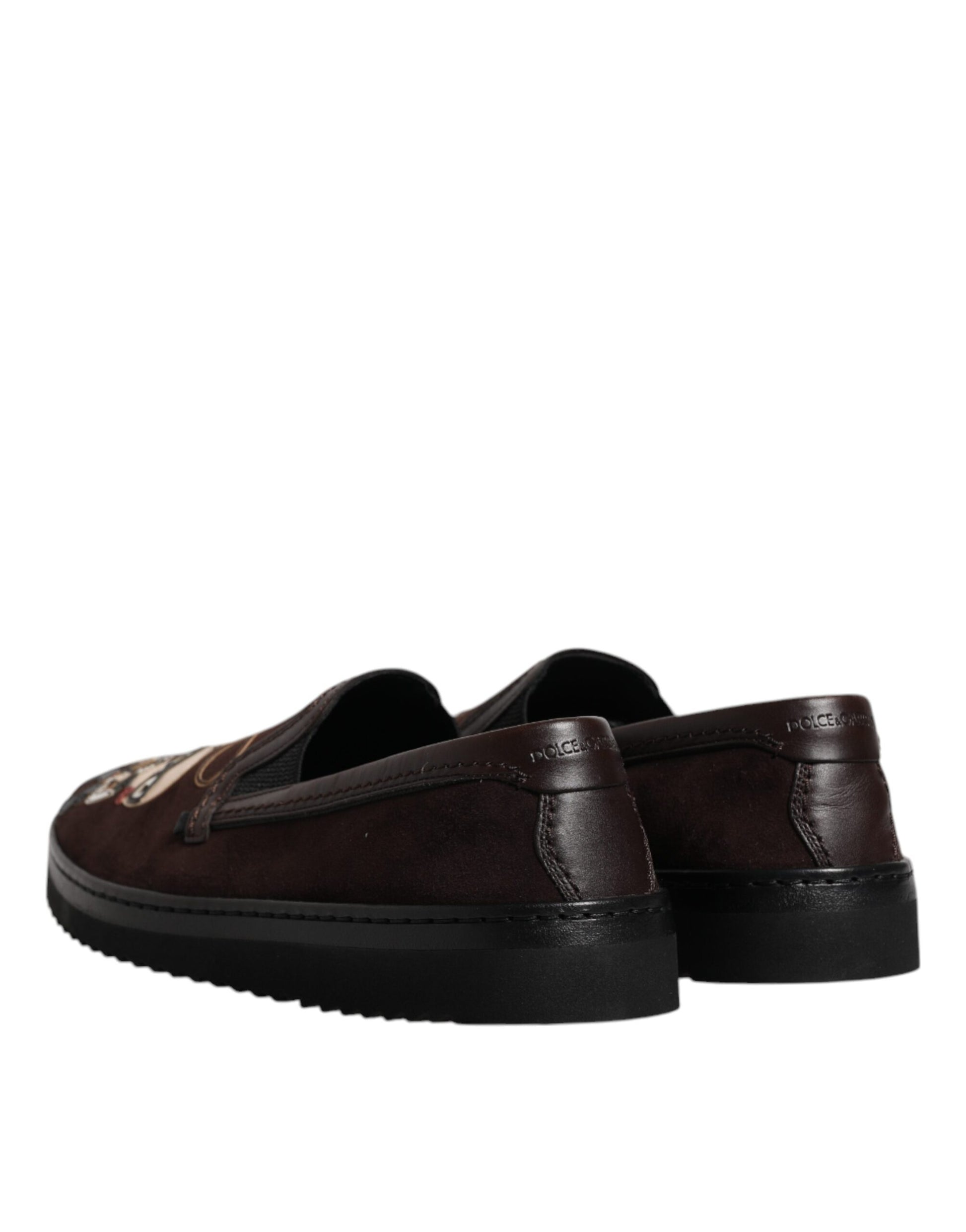 Pair of brown leather shoes with black soles