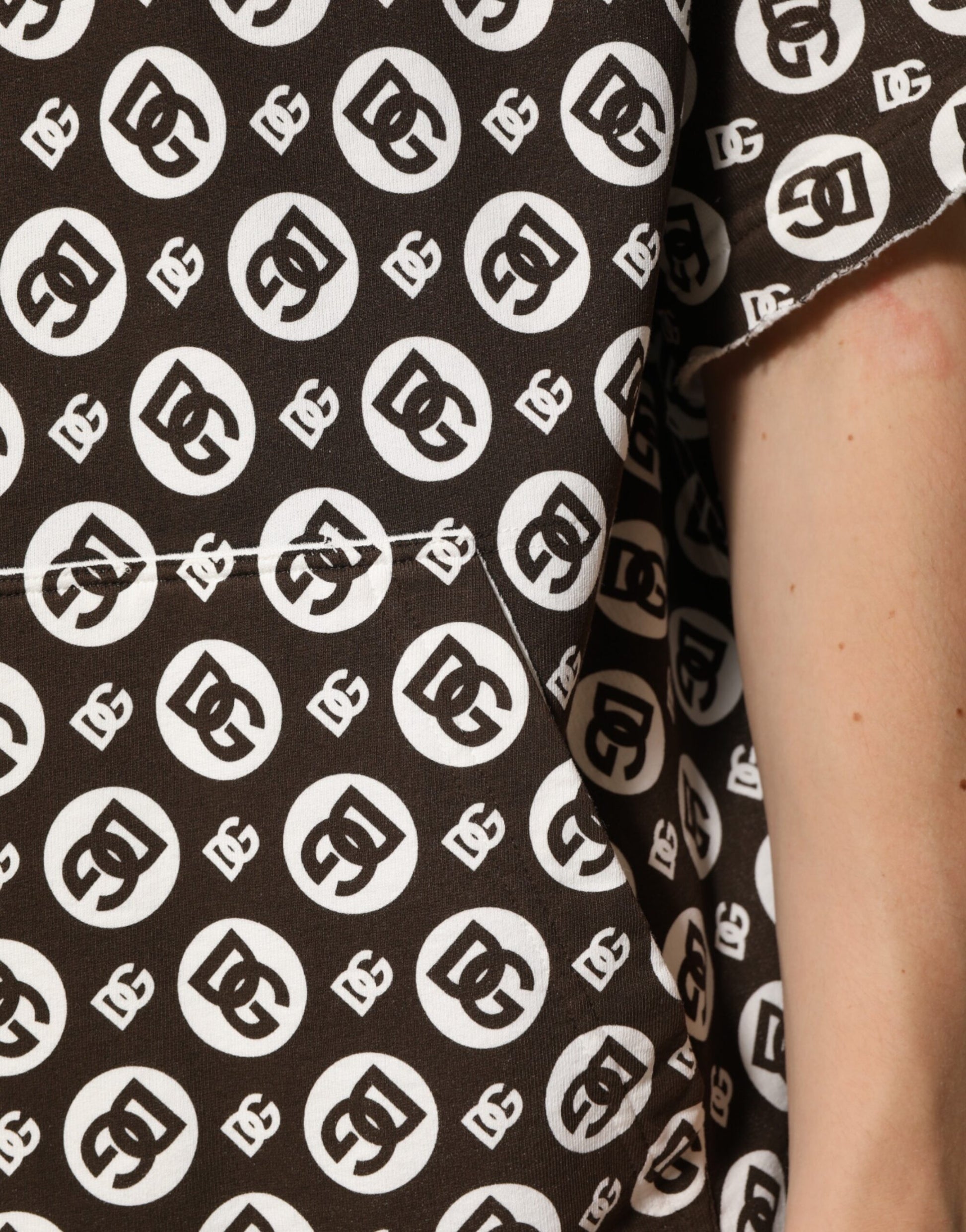 Black shirt with white logo pattern