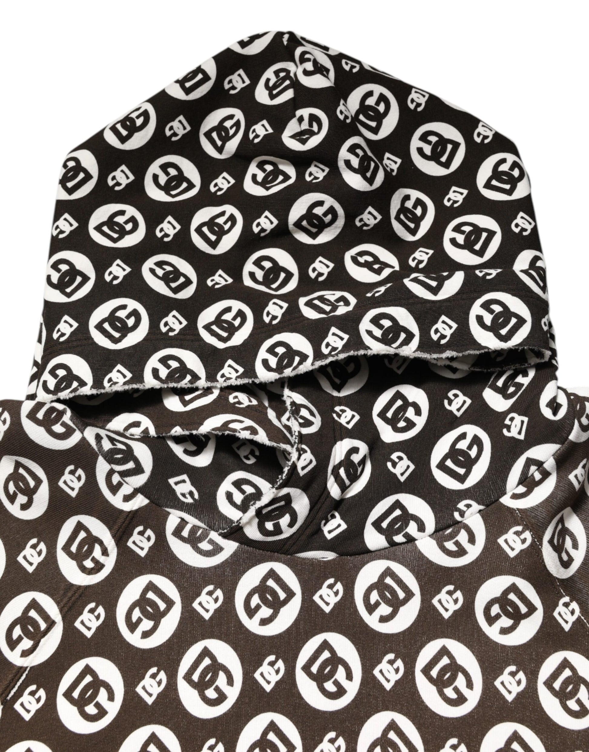 Black and white scarf with repeating pattern