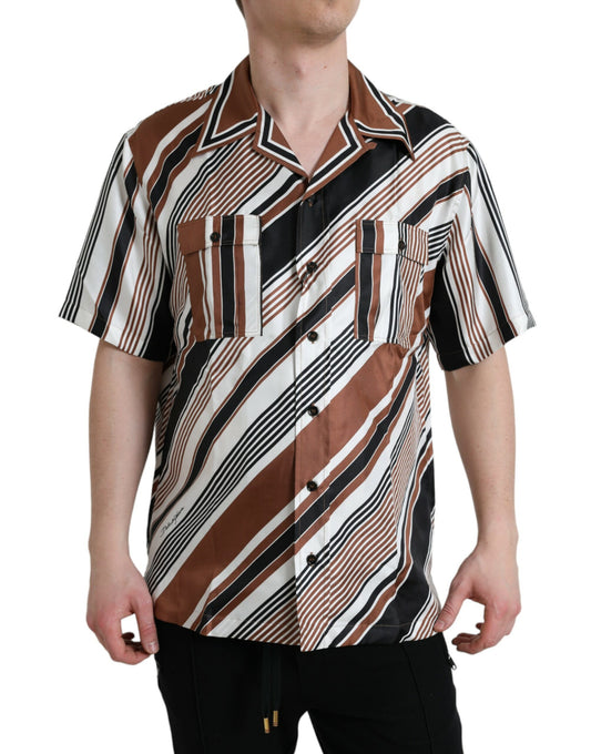 Man wearing striped shirt