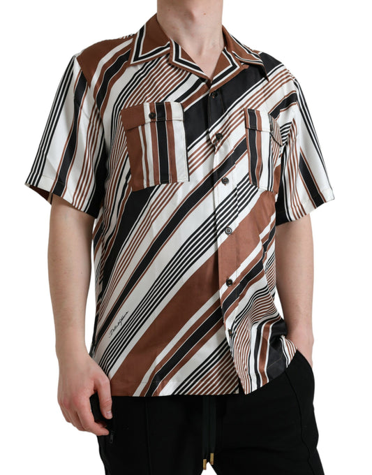 Man wearing striped shirt