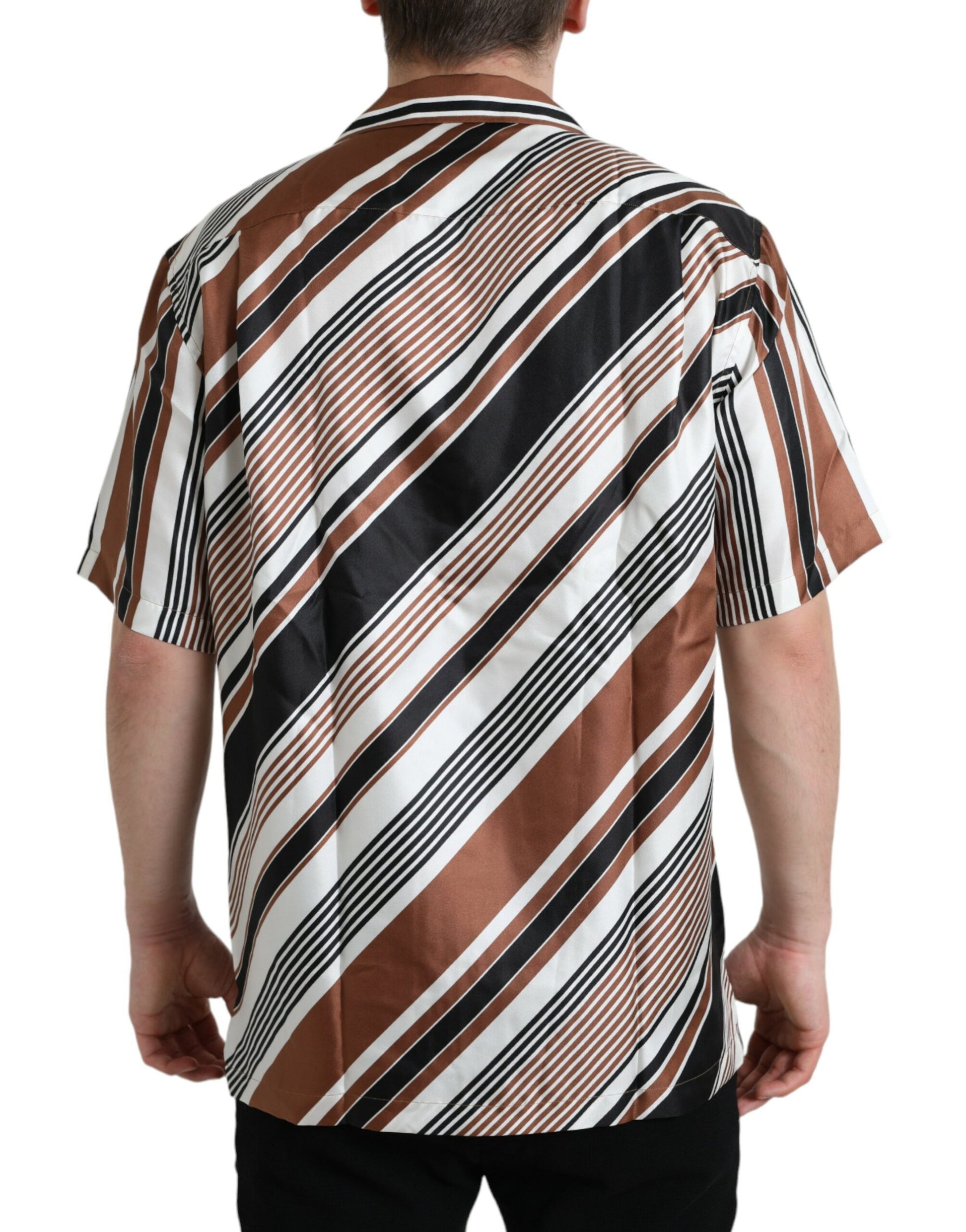 Man wearing striped shirt