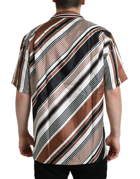 Man wearing striped shirt