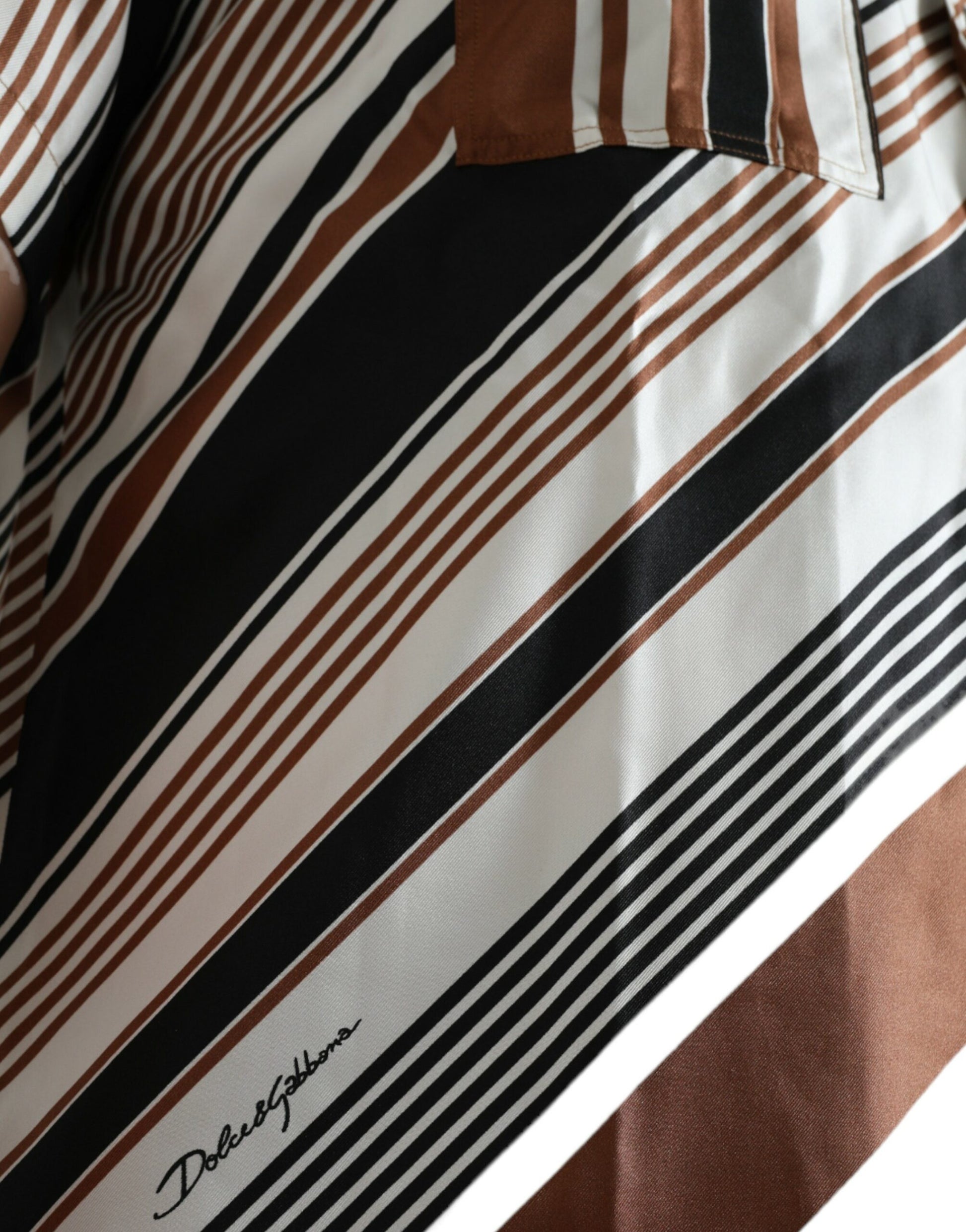 Brown and white striped shirt