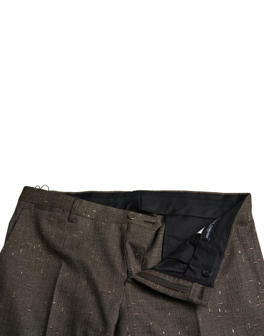 A pair of brown wool dress trousers by Dolce & Gabbana