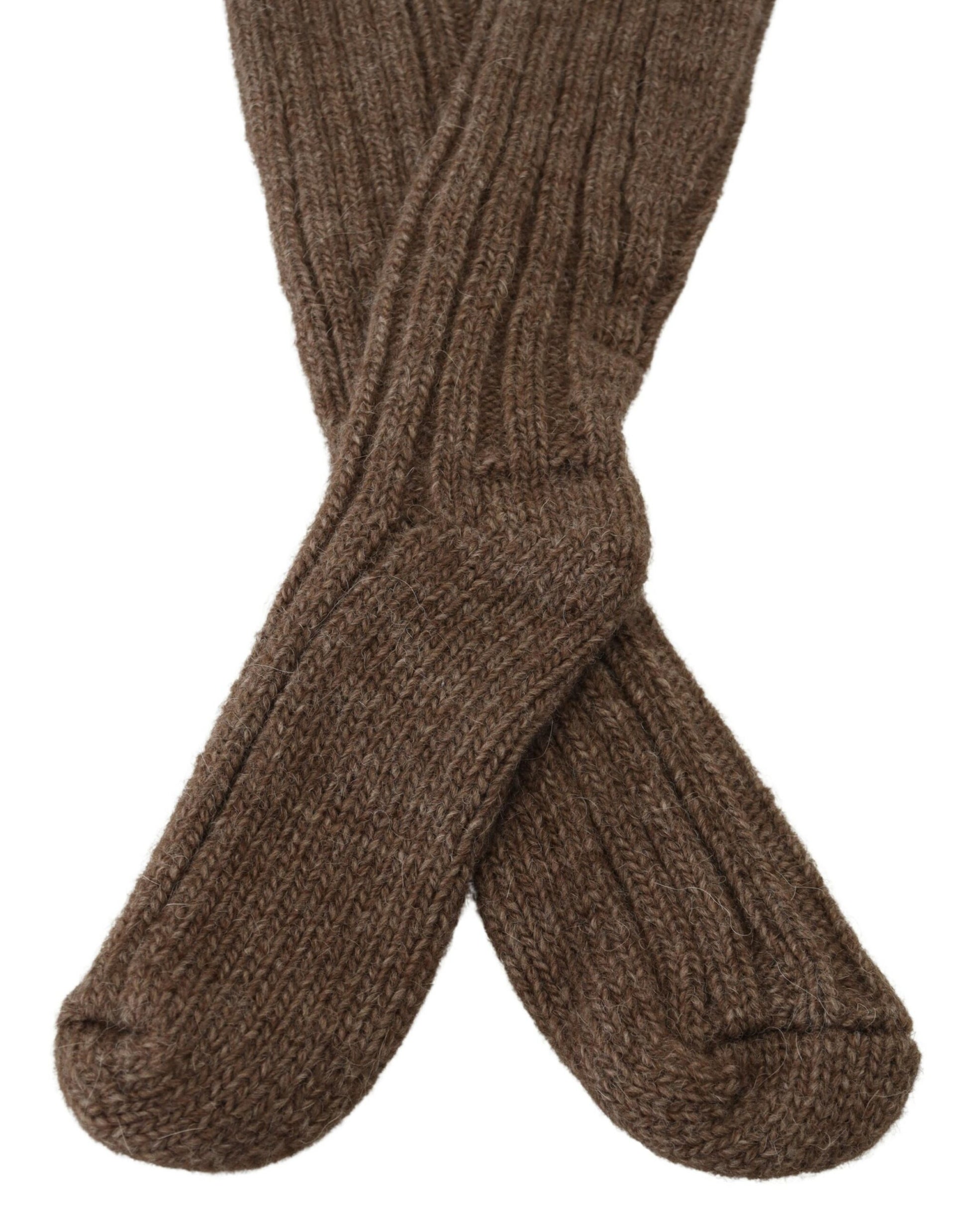 Brown knitted socks
