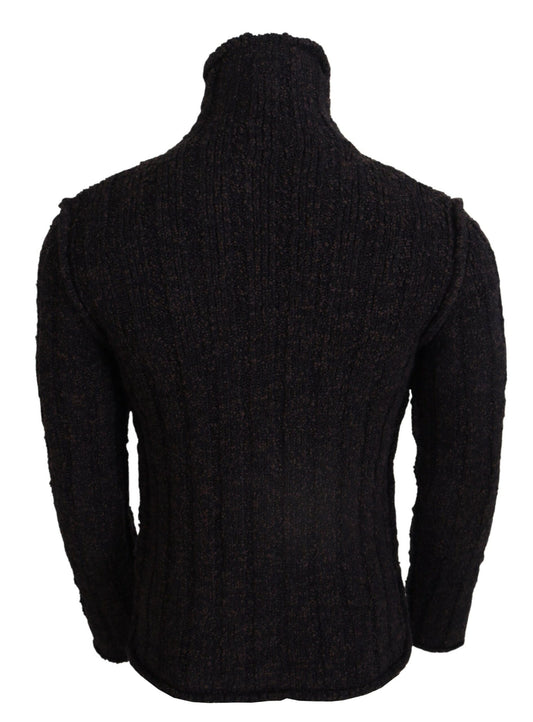 Black wool sweater on mannequin