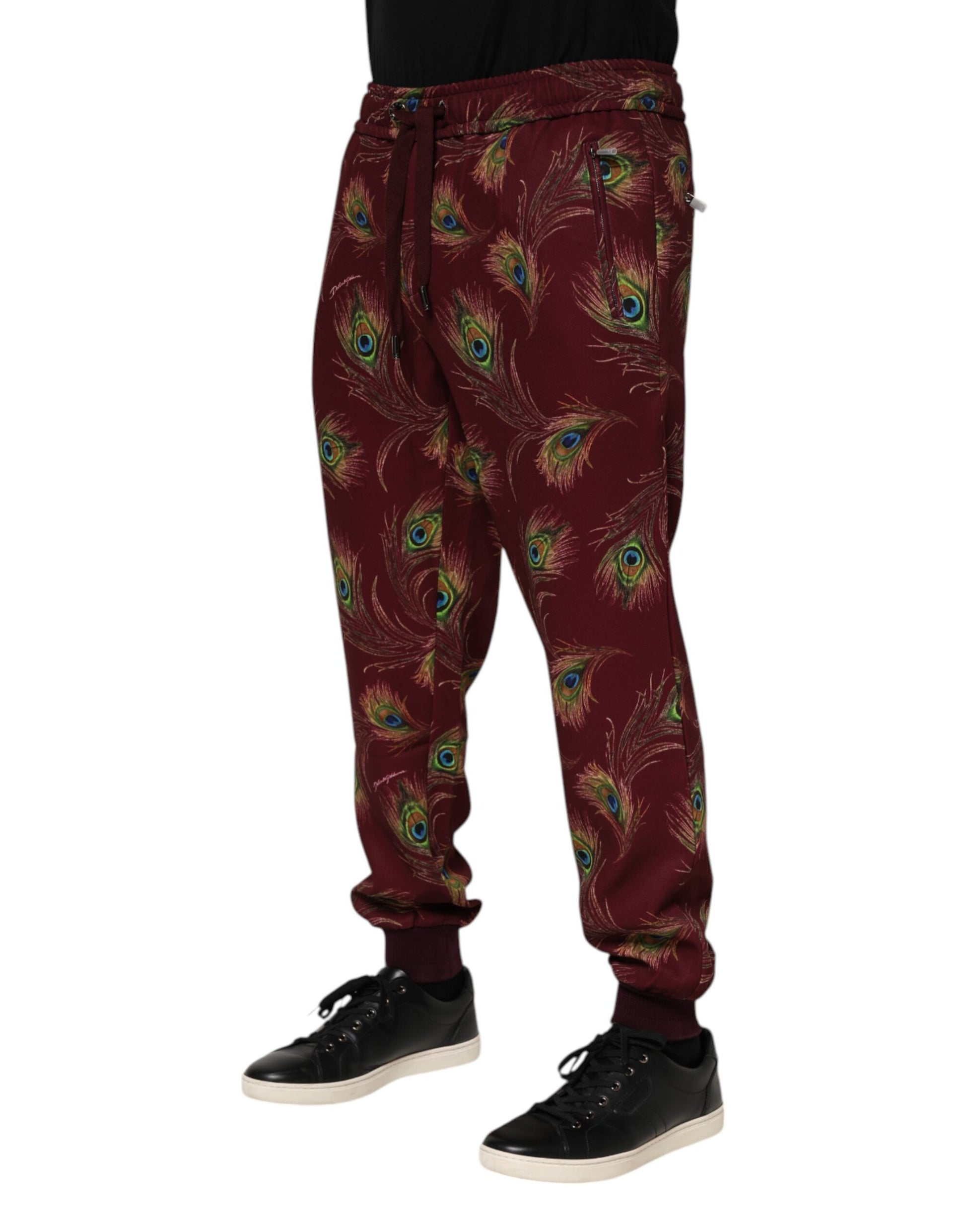 Pair of pants with peacock print