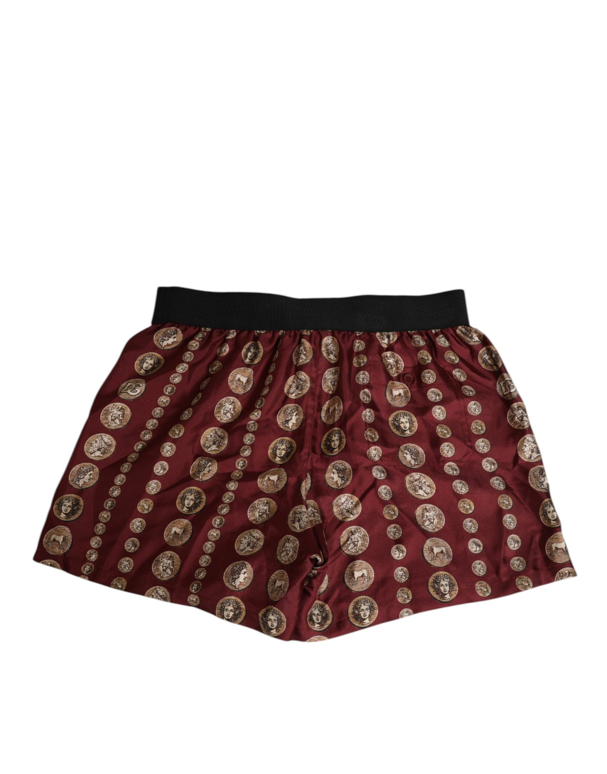 Shorts with embroidered design on waistband