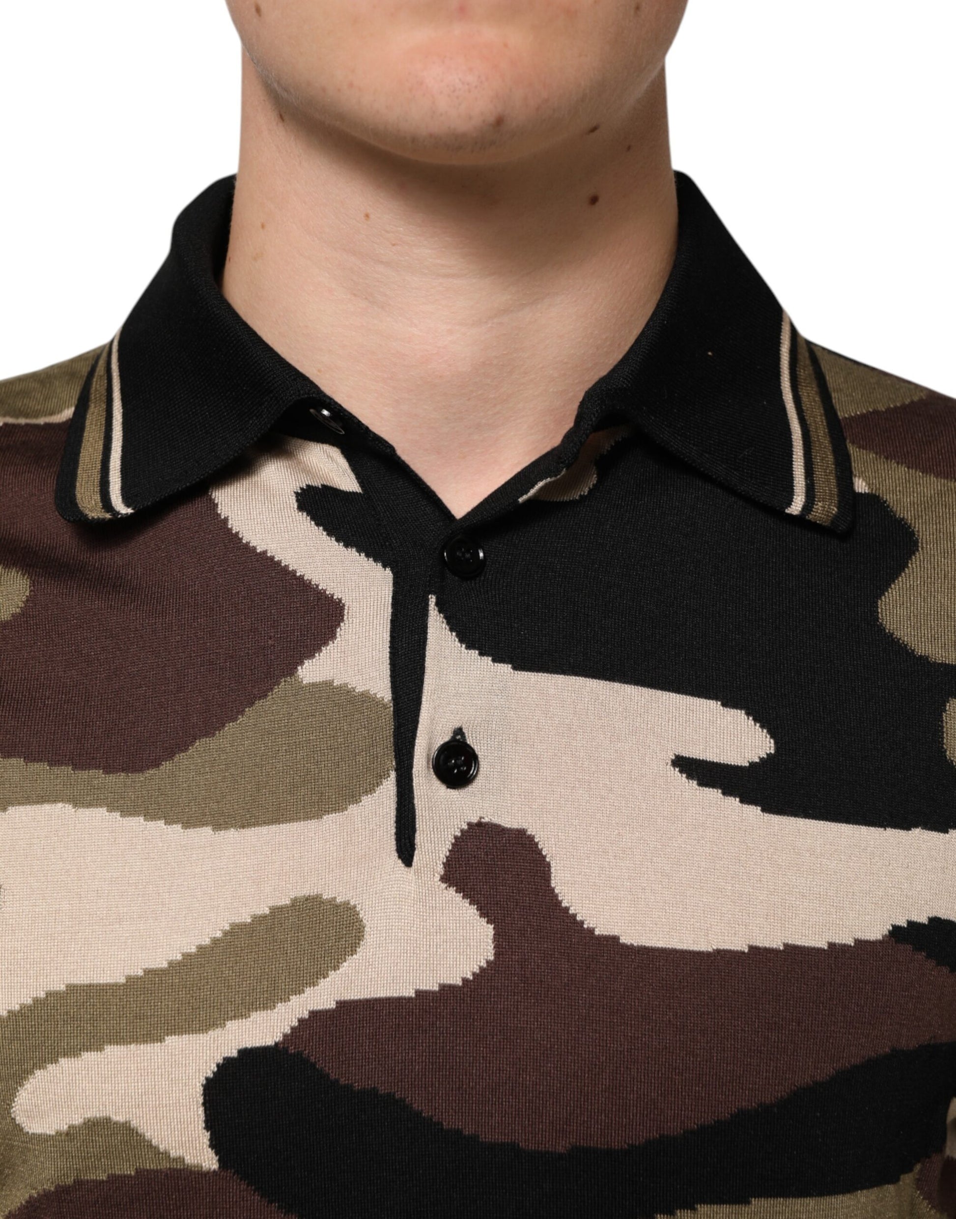 Camouflage shirt on a man
