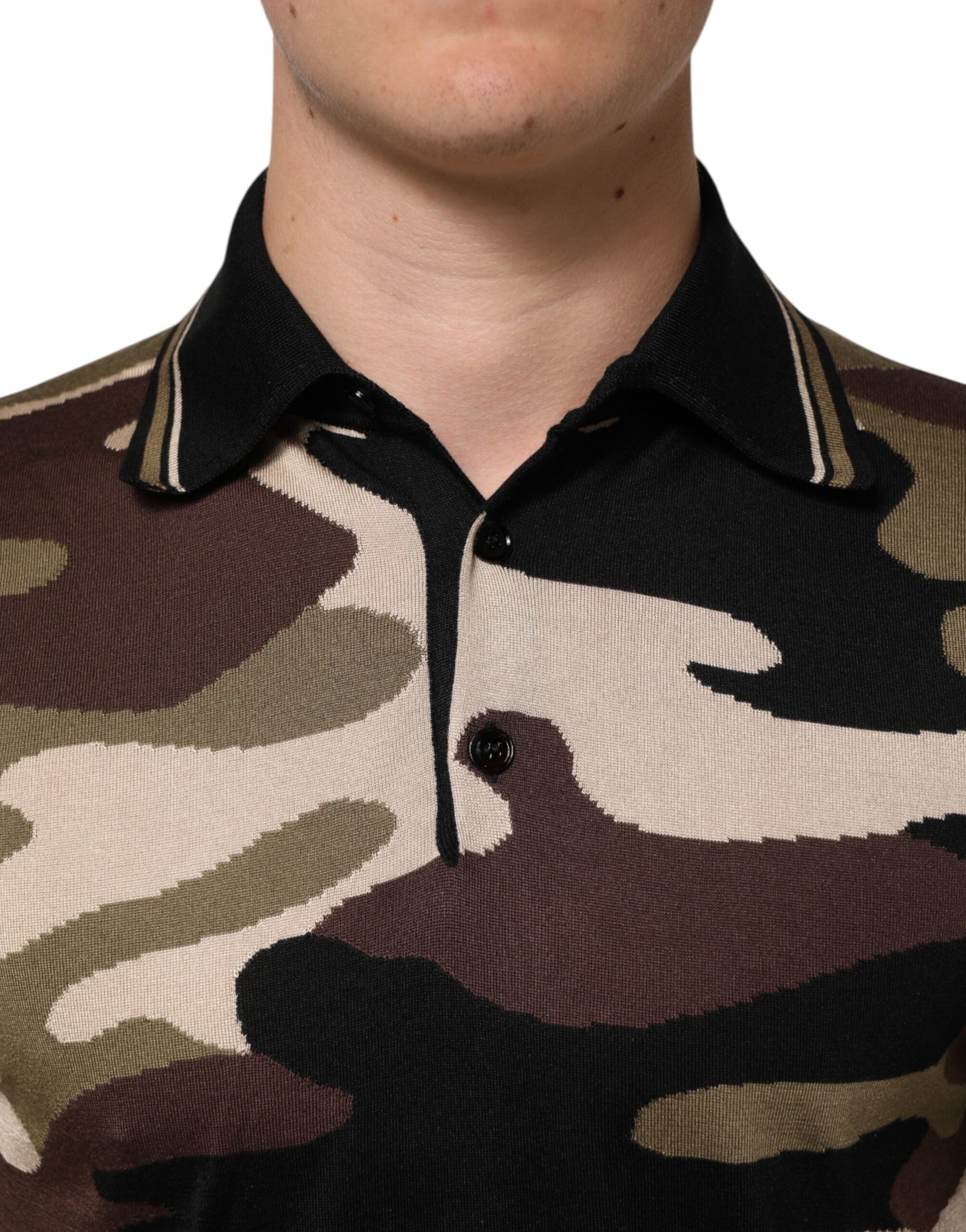 Camouflage shirt on a man