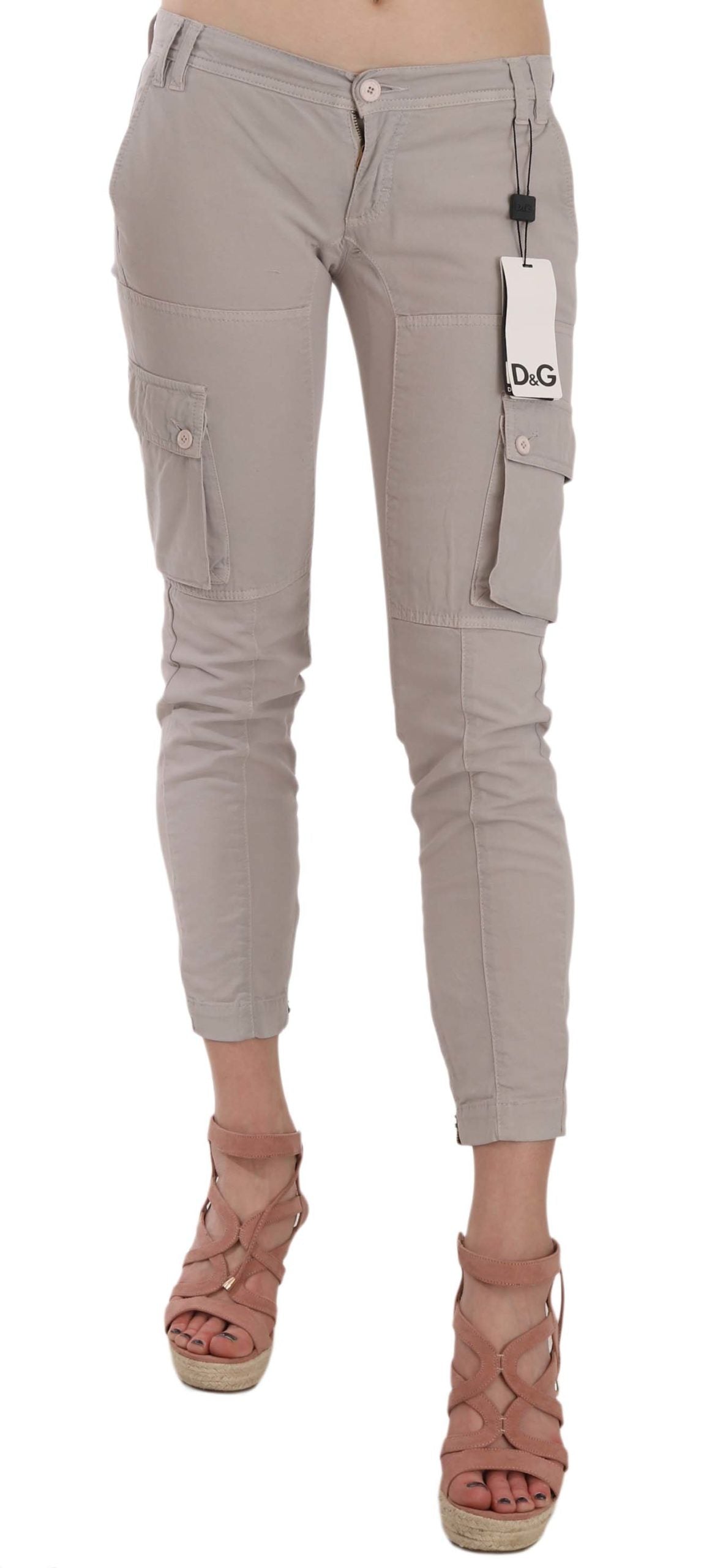 Pair of women's jeans with cargo pockets