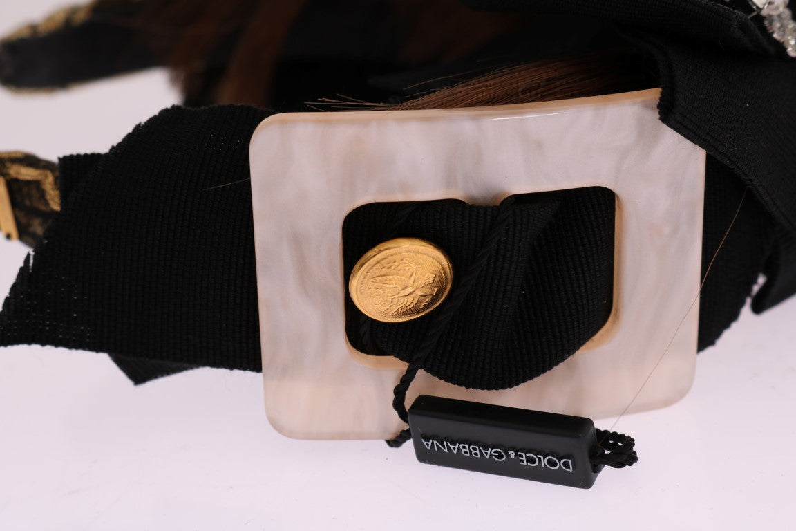 Camera strap with a gold buckle