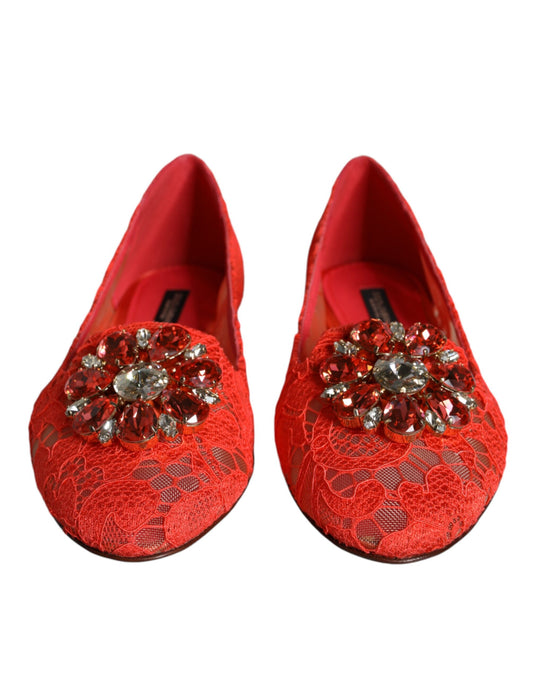 Red shoes with sparkly embellishments on top