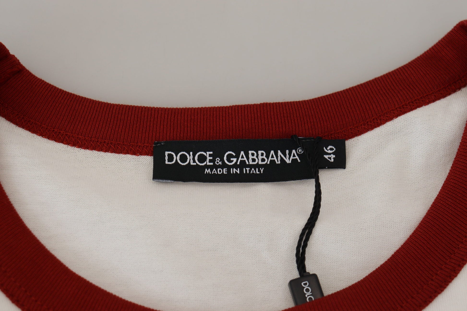 Tag on a garment reading "D&G Dolce & Gabbana"