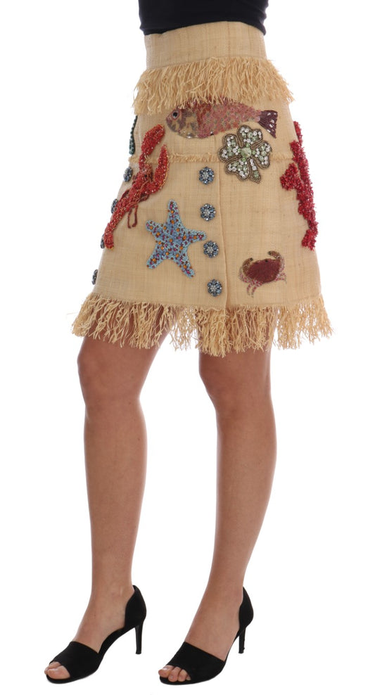 Fringe skirt with starfish embellishments
