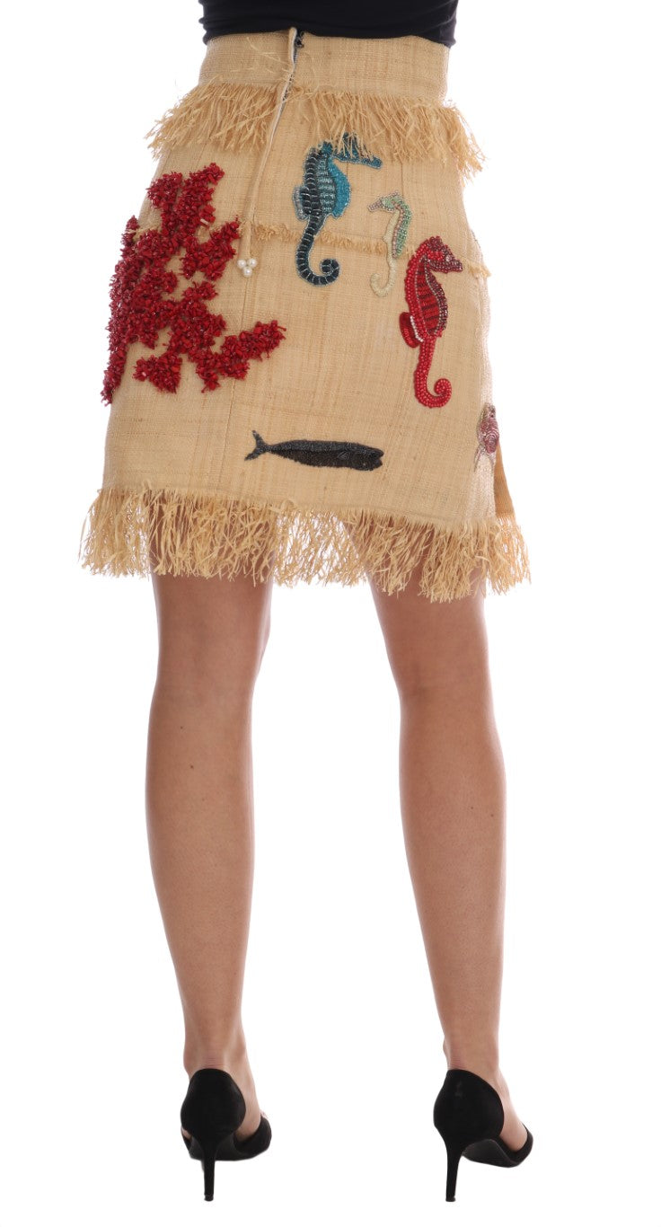 Fringe skirt with fish design