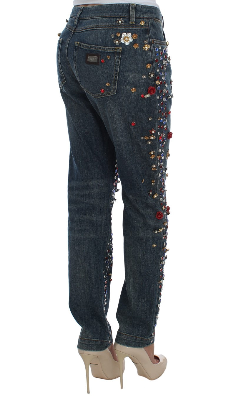 Pair of jeans with embellishments on legs