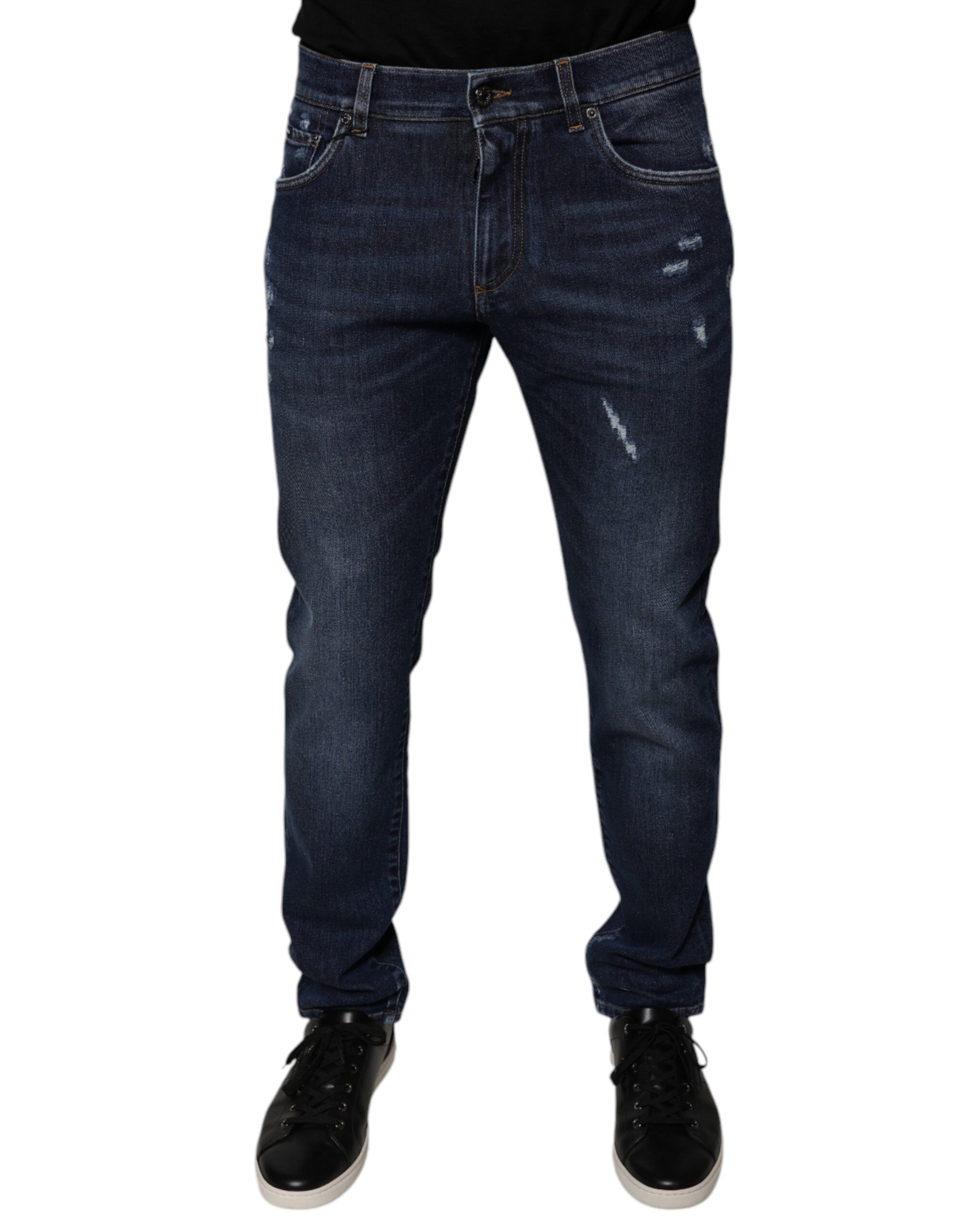 Pair of blue jeans on a mannequin