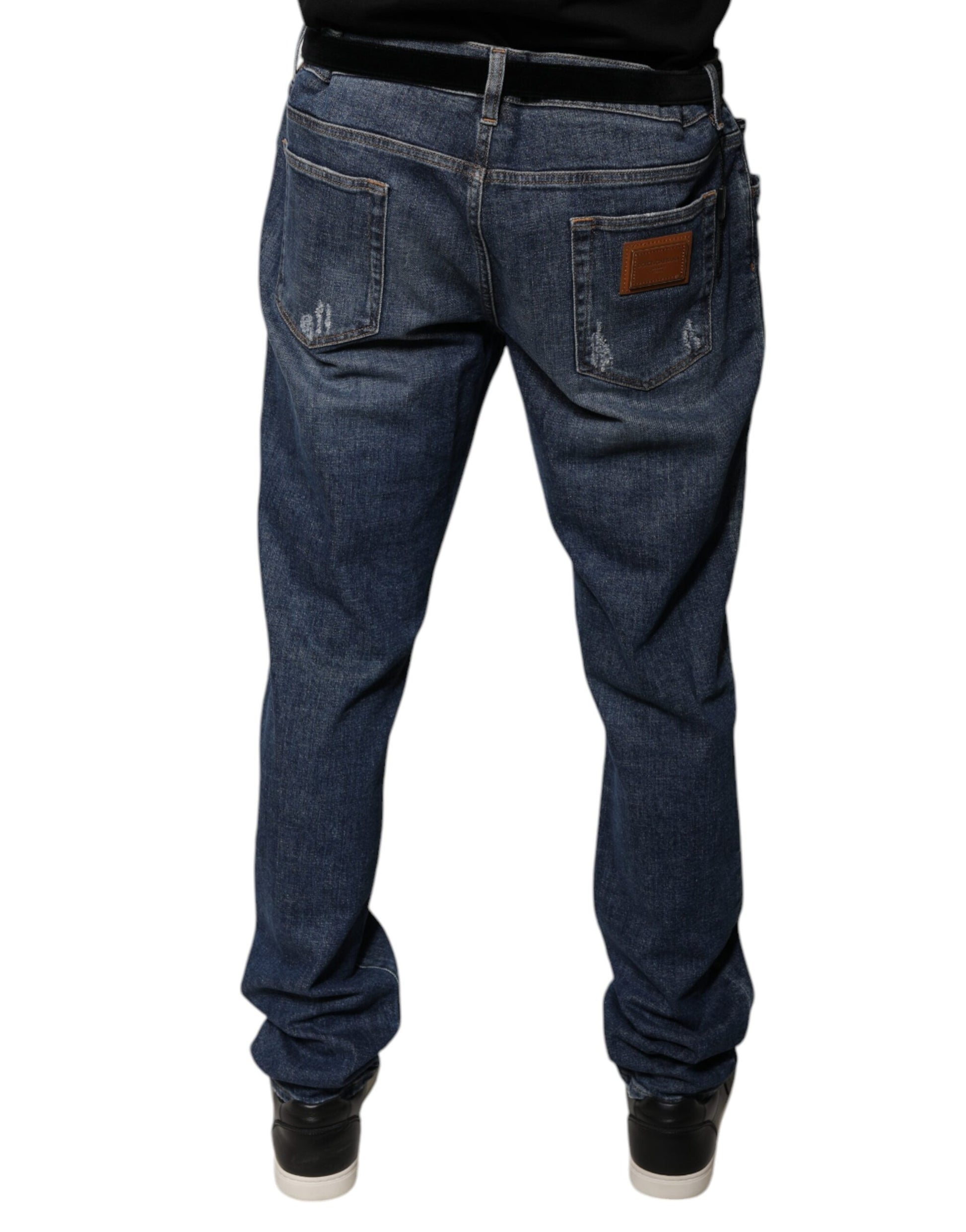 Pair of blue jeans on a mannequin