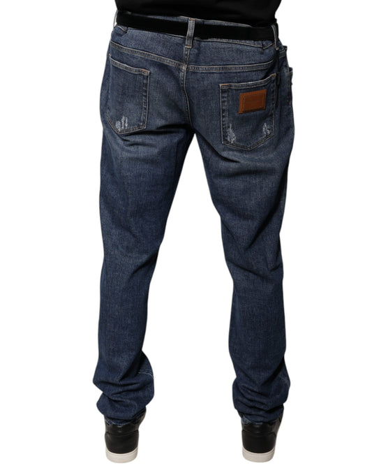 Pair of blue jeans on a mannequin