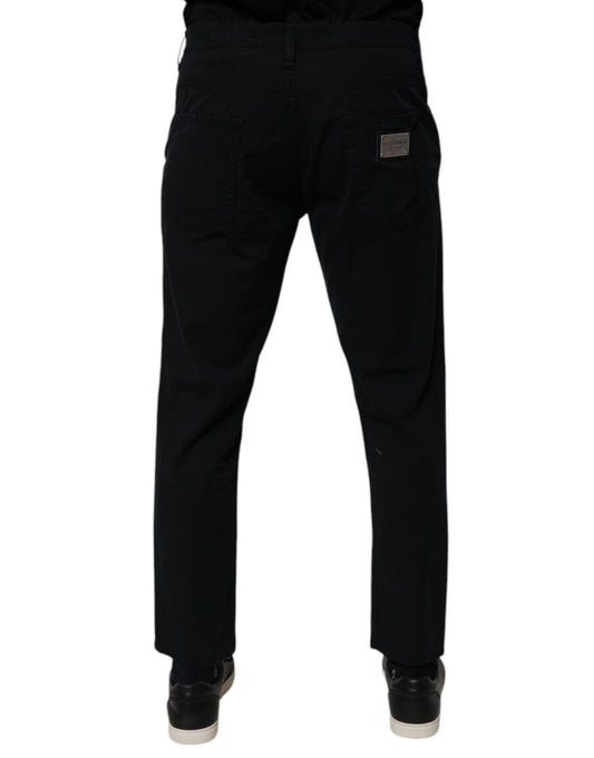 Pair of black pants with pockets on front