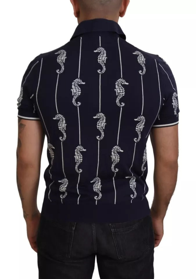 Man wearing a shirt with scuba diving motif