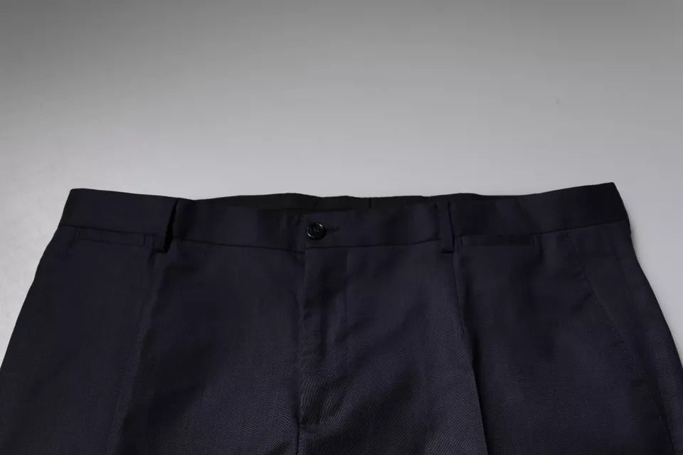 Dark blue tapered formal dress pants by Dolce & Gabbana