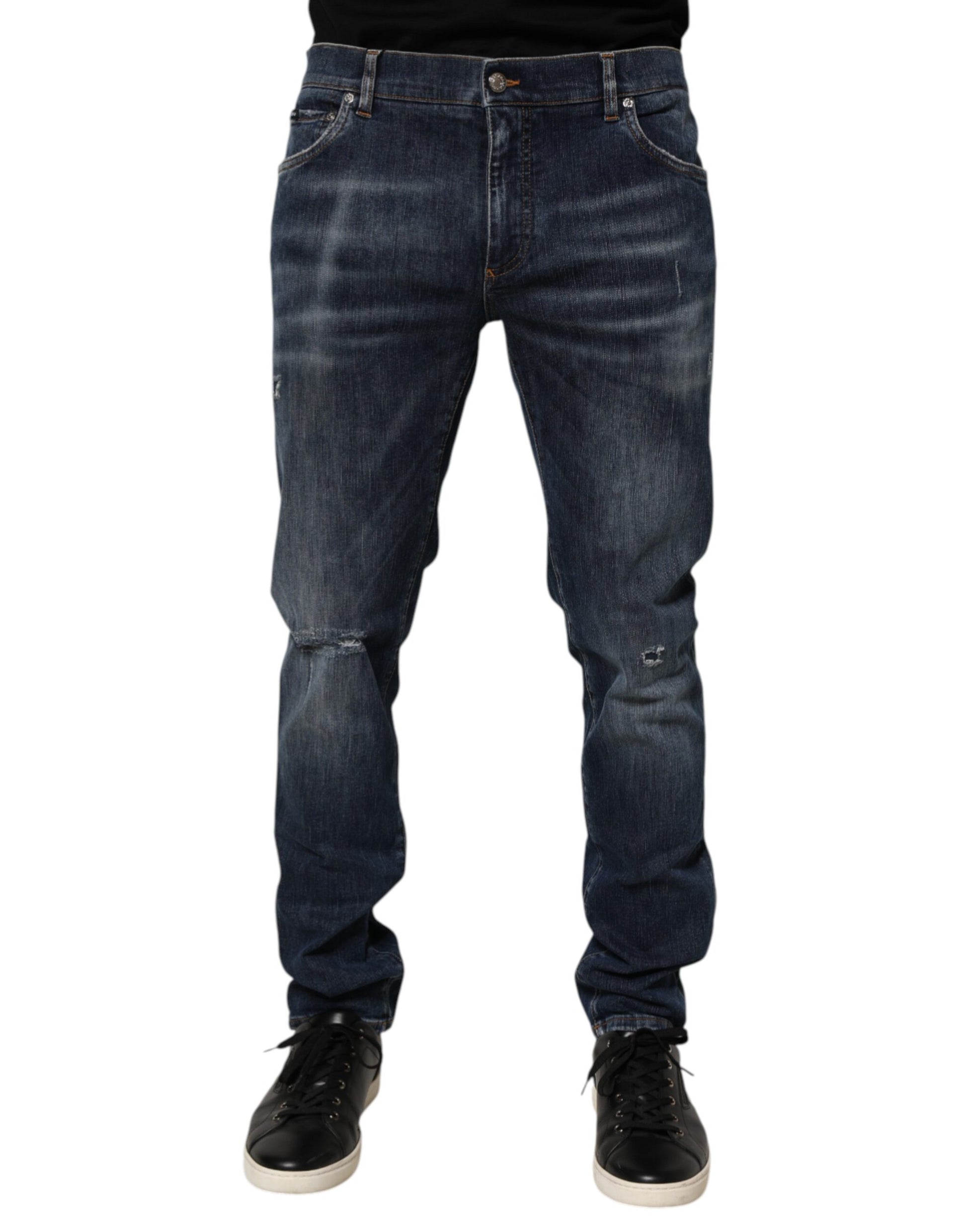 Pair of blue denim jeans