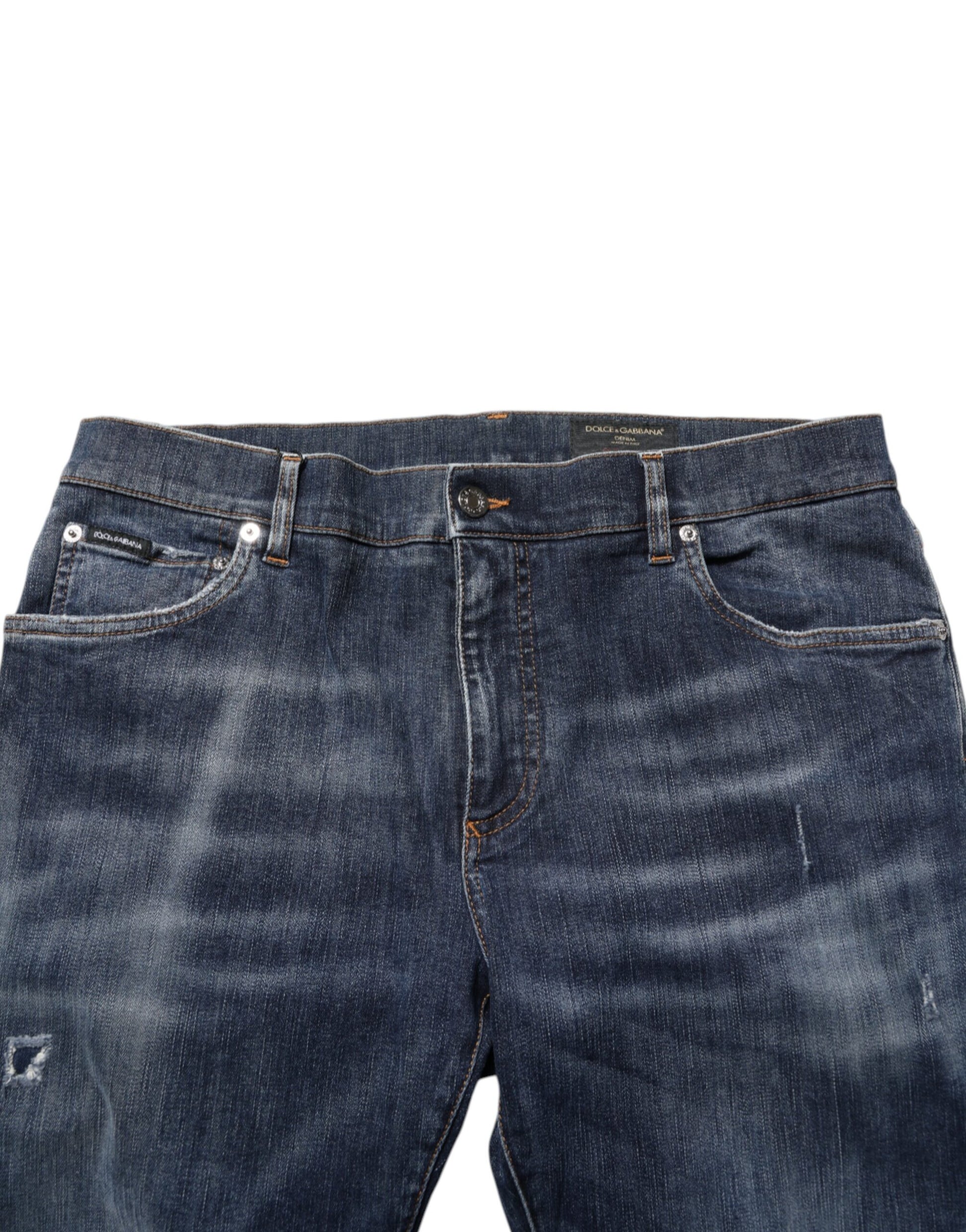 Pair of blue denim jeans